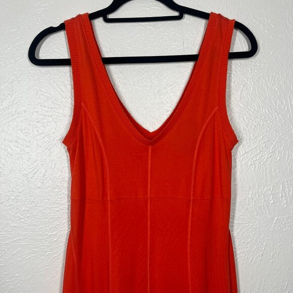Anthropologie Maeve Red-orange Abroad Midi Length Sleeveless Trumpet Skirt Dress - Picture 3 of 14